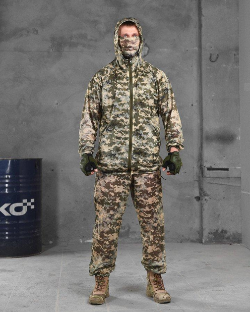 Военный маскировочный костюм сетка + баф S/M/L пиксель (17070) - изображение 1