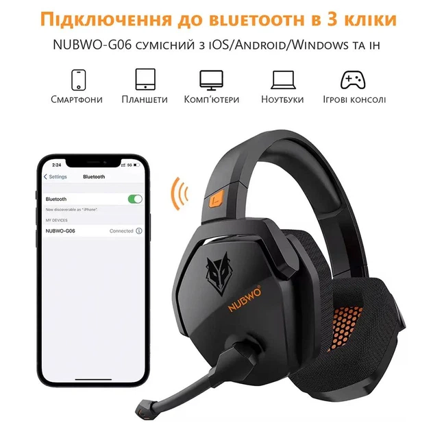 Навушники ігрові з мікрофоном Awei Nubwo G06 - изображение 6