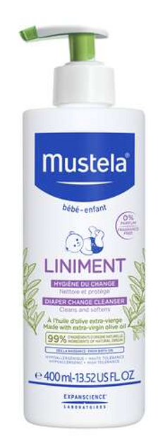 Очищуючий засіб для зміни підгузків Mustela Liniment Fragrance Free 400 мл (3504100102871) - зображення 1