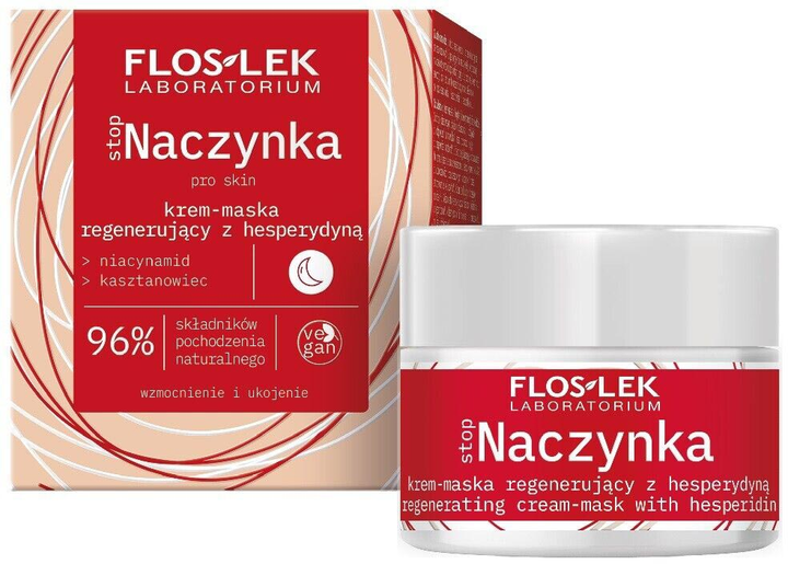 Krem-maska do twarzy Floslek Stop Capillary Regenerating Cream-Mask With Hesperidin For The Night 50 ml (5905043022949) - obraz 1