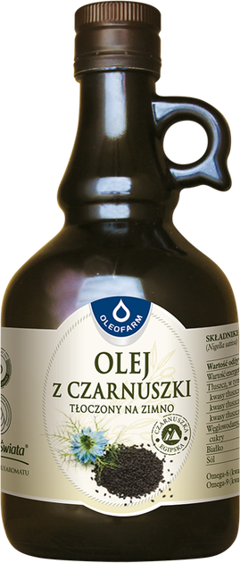 Olej z czarnuszki tłoczony Oleofarm na zimno 250 ml (5904960014532) - obraz 1