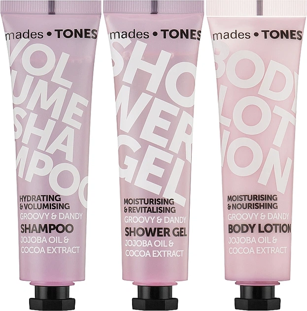 Набір "Пустотливий" - Mades Cosmetics Groovy&Dandy (sh/gel/65ml + shmp/65ml + b/lot/65ml) - зображення 2