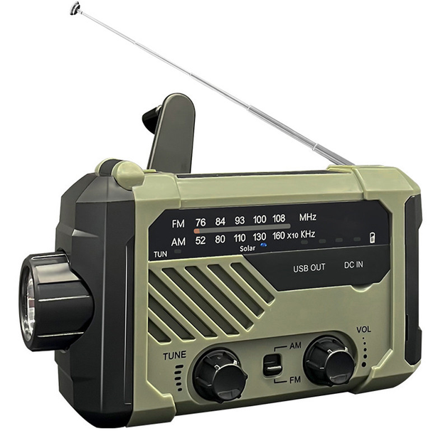Фонарь кемпинговый KAYINOW 290 2000 mAh с динамо FM-AM радио повербанком - изображение 1