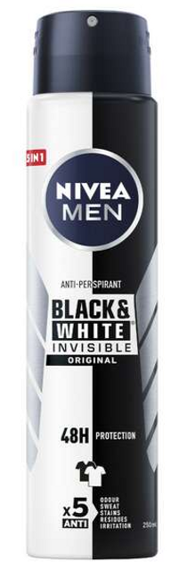 Antyperspirant Nivea Men Black & White Invisible Original 250 ml (4005808730735) - obraz 1