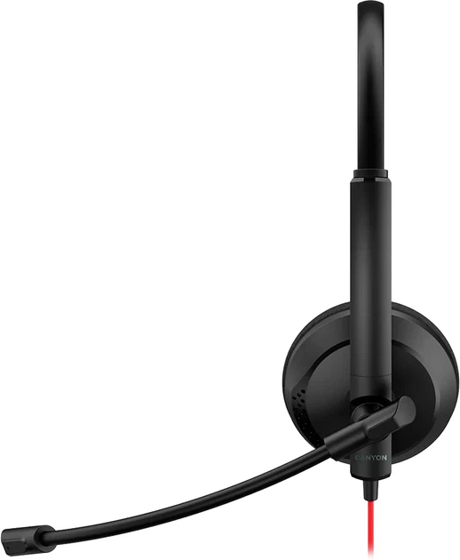 Zestaw słuchawkowy Canyon HS-07 PC Mic 3.5/USB Black (CNS-HS07B) - obraz 4