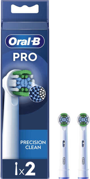Końcówki do szczoteczki elektrycznej Oral-B Pro Precision Clean, 2 szt. białe (8006540847367) - obraz 1