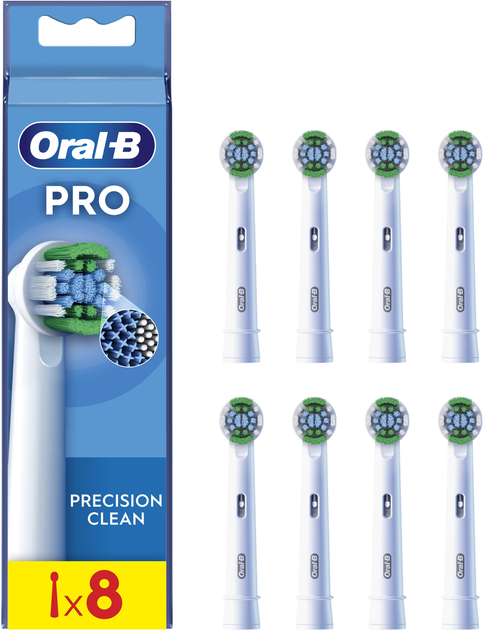 Насадки для електричної зубної щітки Oral-b Braun Pro Precision Clean, 8 шт (8006540847459) - зображення 1