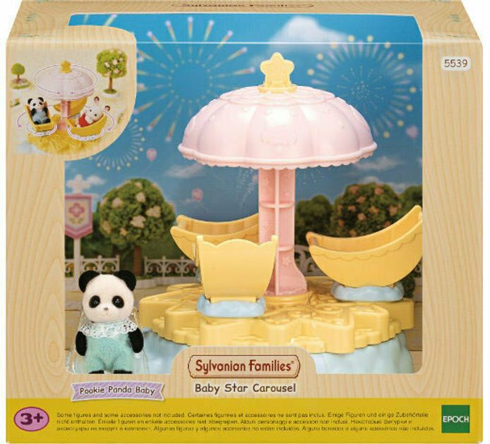 Фігурка Epoch Sylvanian Families Baby Star Carousel з аксесуарами (5054131055397) - зображення 1