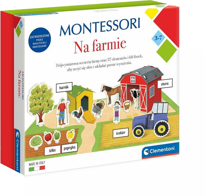 Набір настільних ігор Clementoni Montessori На фермі (8005125506934) - зображення 1