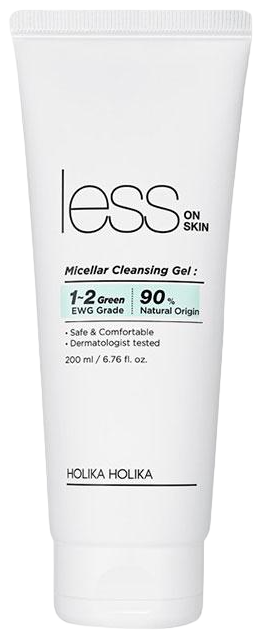 Пінка для вмивання обличчя Holika Holika Less on Skin Micellar Cleansing Gel 200 мл (8806334376857) - зображення 1