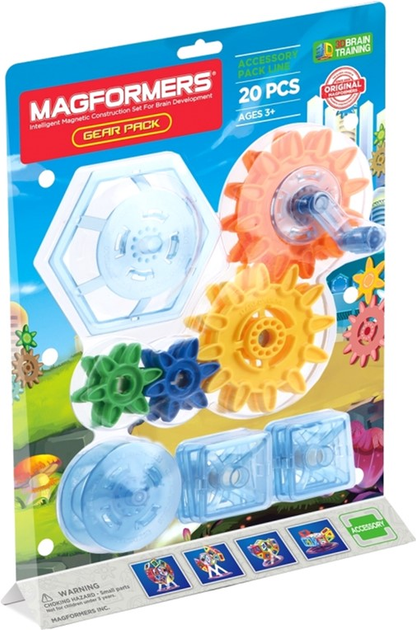 Zestaw akcesoriów do konstrukcji magnetycznych Magformers Gear Pack 20 szt (8809465532390) - obraz 1