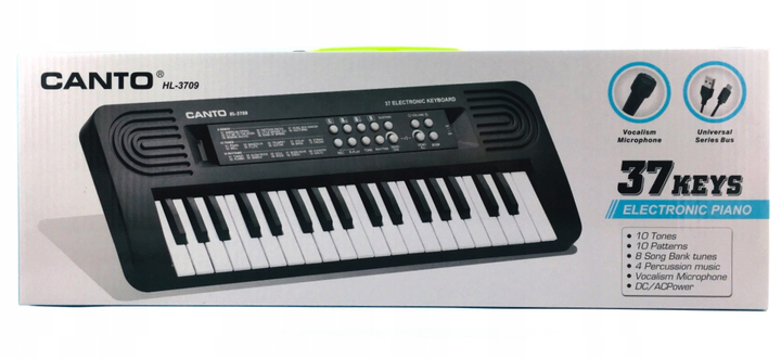 Піаніно Dromader з мікрофоном Чорне (6900313359861) - зображення 1
