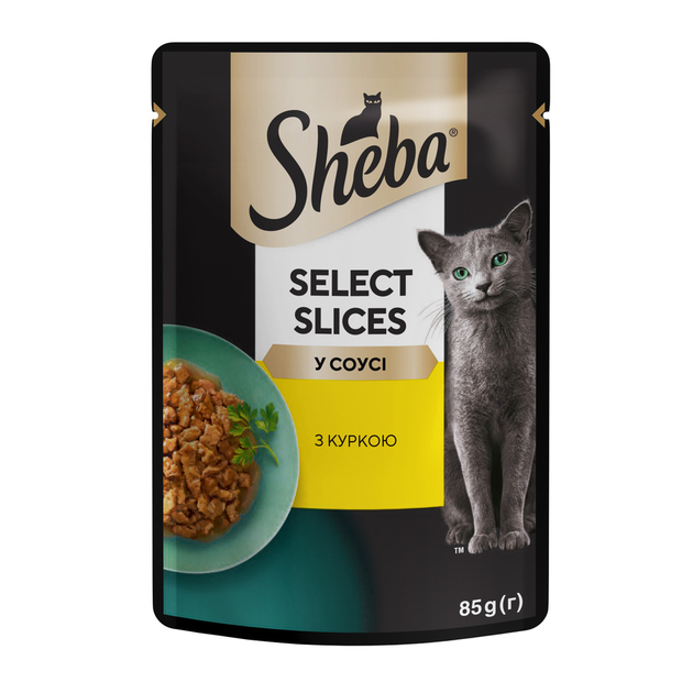 Консервированный корм Sheba Select Slices с курицей в соусе 85 г ...