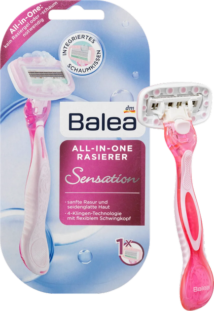 Maszynka do golenia dla kobiet Balea All-in-One Sensation (4058172631887) - obraz 1