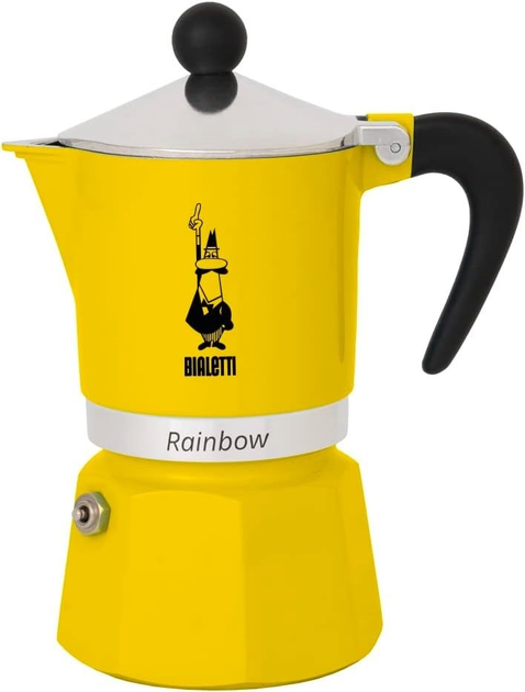 Гейзерна кавоварка Bialetti Rainbow Yellow 300 мл (502020171) - зображення 1