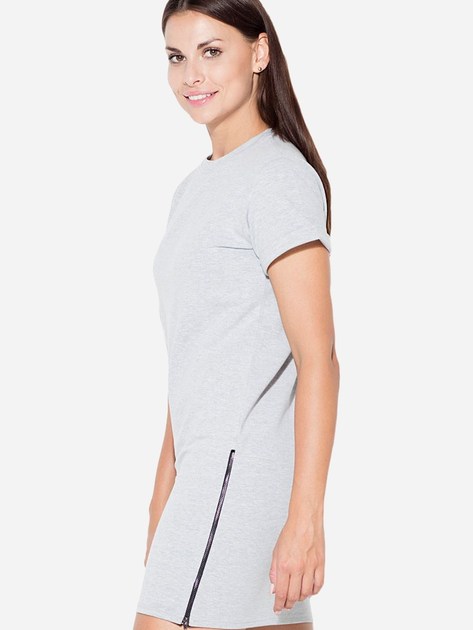 Плаття-футболка коротке літнє жіноче Katrus K349 M Сіре (5902194328364) - зображення 1