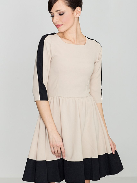 Sukienka trapezowa damska mini Lenitif K057 XL Czarna (5902194305068) - obraz 1