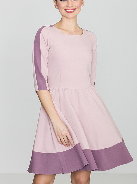 Плаття коротке осіннє жіноче Lenitif K057 XL Рожеве (5902194305143) - зображення 1