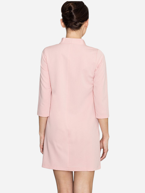 Sukienka koszulowa damska mini Lenitif K369 XL Różowa (5902194330176) - obraz 2