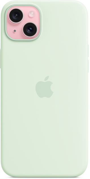 Панель Apple MagSafe Silicone Case для Apple iPhone 15 Plus Soft Mint (MWNG3) - зображення 2