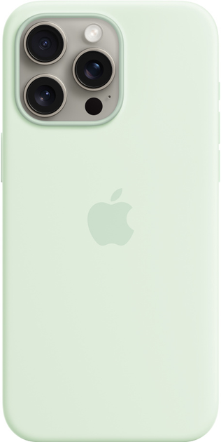 Panel Apple MagSafe Silicone Case dla iPhone'a 15 Pro Max Soft Mint (MWNQ3) - obraz 1