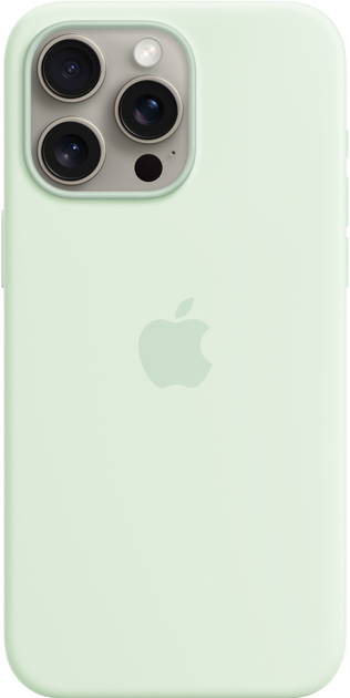 Etui Apple MagSafe Silicone Case dla iPhone 15 Pro Max Soft Mint (MWNQ3) - obraz 1