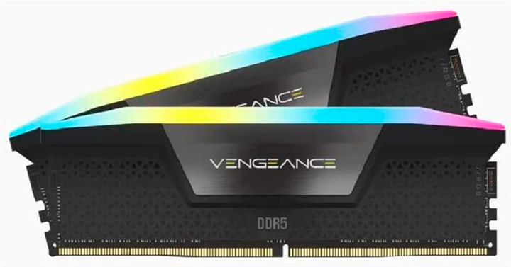 Оперативна пам'ять Corsair DDR5-6400 32768MB PC5-51200 (Kit of 2x16384MB) Vengeance RGB Black (CMH32GX5M2B6400C32) - зображення 2