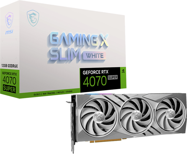 Karta graficzna MSI PCI-Ex GeForce RTX 4070 Super 12G Gaming X Slim White 12GB GDDR6X (192bit) (2655/21000) (HDMI, 3 x DisplayPort) (RTX 4070 SUPER 12G GAMING X SLIM WHITE) - obraz 7