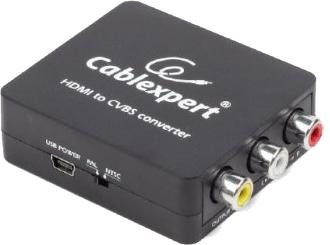 Перехідник Cablexpert HDMI — RCA Чорний (DSC-HDMI-CVBS-001) - зображення 1