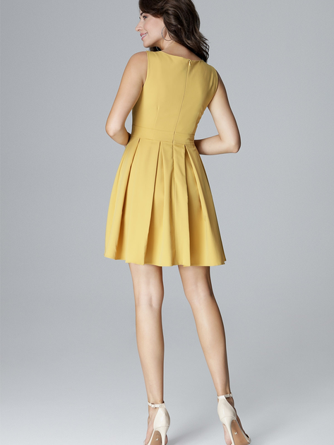 Плаття коротке літнє жіноче Lenitif L006 L Жовте (5902194356442) - зображення 2