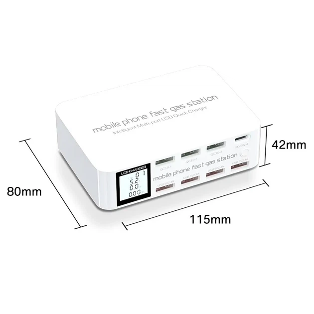 Зарядное устройство BauTech на 8 портов USB 100 Вт Белый (1013-925-00) - Фото 2 Зарядное устройство BauTech на 8 портов USB 100 Вт Белый (1013-925-00) - изображение 2