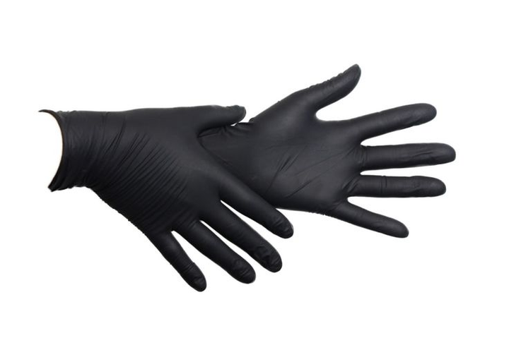 Вінілові рукавички без пудри Safetouch Чорні, 50 пар в уп. розмір L - изображение 2