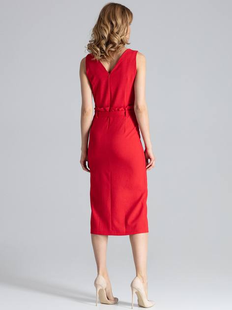 Sukienka midi letnia damska Figl M633 XL Czerwona (5902194359887) - obraz 2