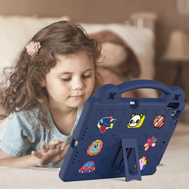 Чехол детский STR EVA с подставкой для Apple New iPad 2017 (9.7 дюймов) Dark Blue - Фото 2 Чехол детский STR EVA с подставкой для Apple New iPad 2017 (9.7 дюймов) Dark Blue - изображение 2