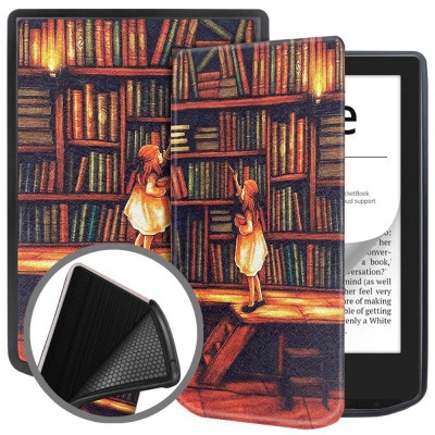 Чохол до електронної книги BeCover Smart Case PocketBook 629 Verse / 634 Verse Pro 6" Library Girl (710975) - Фото 2 Чохол до електронної книги BeCover Smart Case PocketBook 629 Verse / 634 Verse Pro 6" Library Girl (710975) - зображення 2