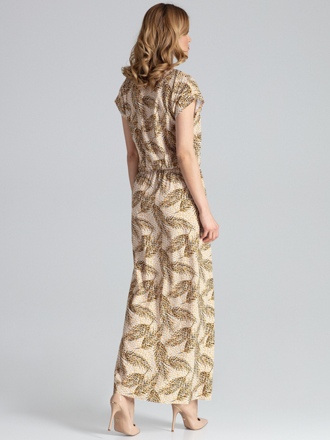 Sukienka długa letnia damska Figl M668 S Beżowa (5902194367813) - obraz 2