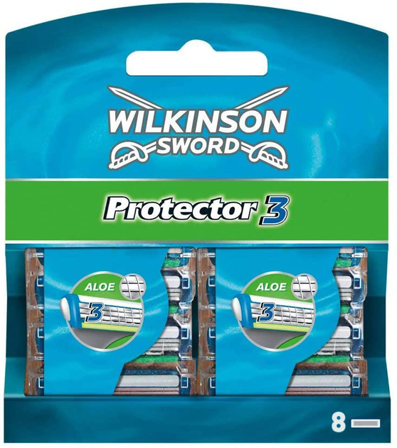 Wymienne wkłady do maszynki do golenia Wilkinson Sword Protector 3 8 szt (4027800513604) - obraz 1