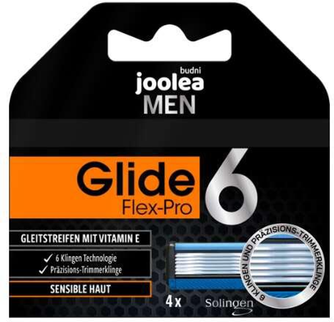 Wymienne wkłady do maszynki do golenia Joolea Men Glide Flex-Pro 6 4 szt (4310224001919) - obraz 1