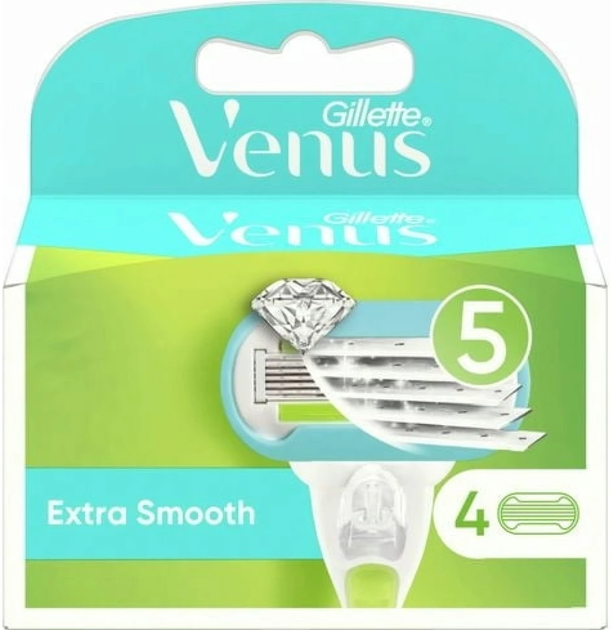 Змінні картриджі для бритви Gillette Venus Extra Smooth 4 шт (7702018347629) - зображення 1