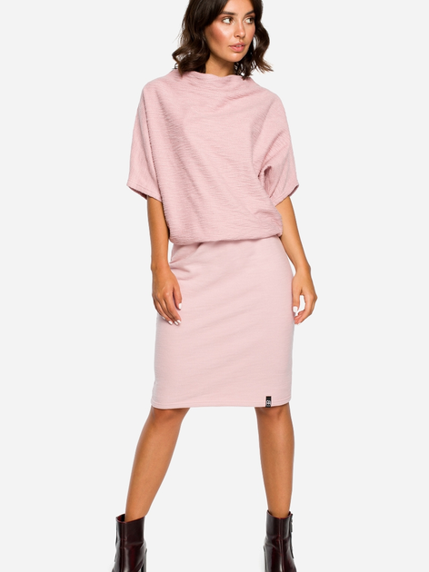 Плаття коротке осіннє жіноче BeWear B097 L-XL Рожеве (5903068425318) - зображення 1