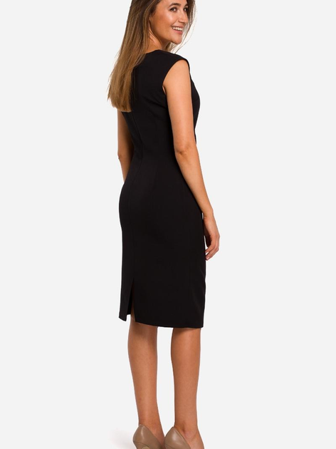 Sukienka ołówkowa damska z rozcięciem Stylove S174 M Czarna (5903068444210) - obraz 2