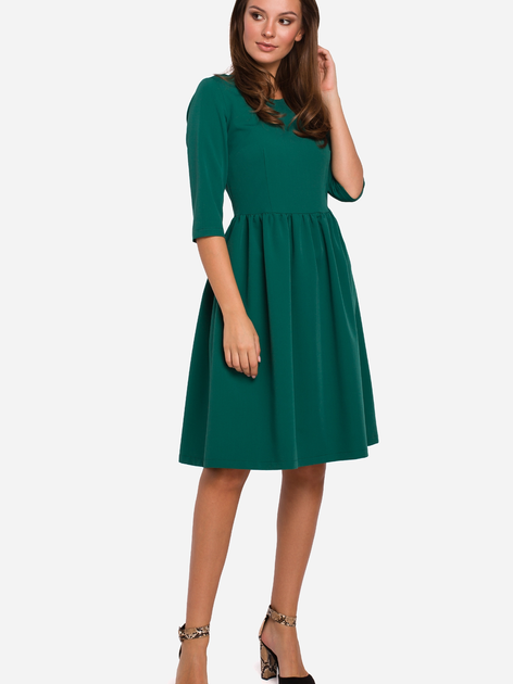 Плаття міді літнє жіноче Makover K010 S Зелене (5903068458965) - зображення 1