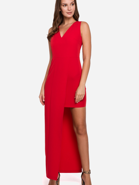 Sukienka damska wieczorowa Makover K026 M Czerwona (5903068461101) - obraz 1