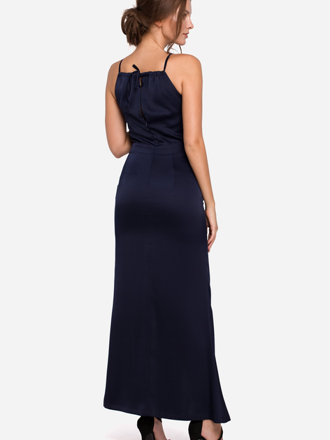 Плаття довге літнє жіноче Makover K042 XL Темно-синє (5903068463525) - зображення 2
