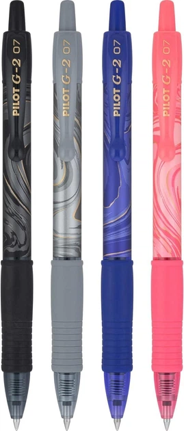 Набір кольорових гелевих ручок PILOT G2 Mineral Art Limited Edition 0.7 мм, 4 шт (16979) - Фото 2 Набір кольорових гелевих ручок PILOT G2 Mineral Art Limited Edition 0.7 мм, 4 шт (16979) - зображення 2