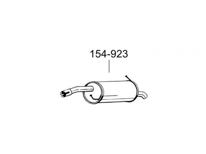 Глушитель Форд Фиєста (Ford Fiesta)/Мазда 2 (Mazda 2) 1.4/1.2 01-07 (154-923) Bosal 08.542 - изображение 2