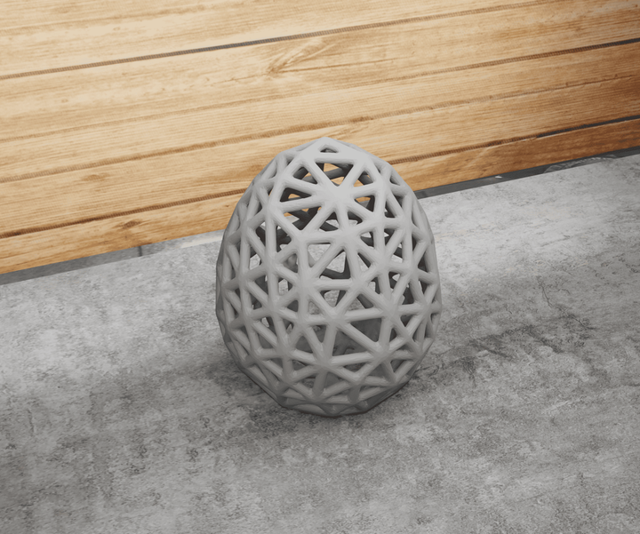 Яйцо писанка Паутинка. Сувенир к пасхе, среднее, серое - изображение 2
