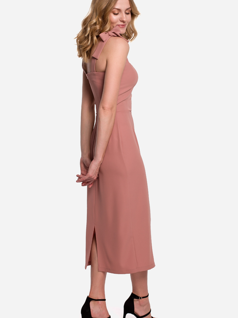 Плаття міді літнє жіноче Makover K046 S Рожеве (5903068480133) - зображення 2