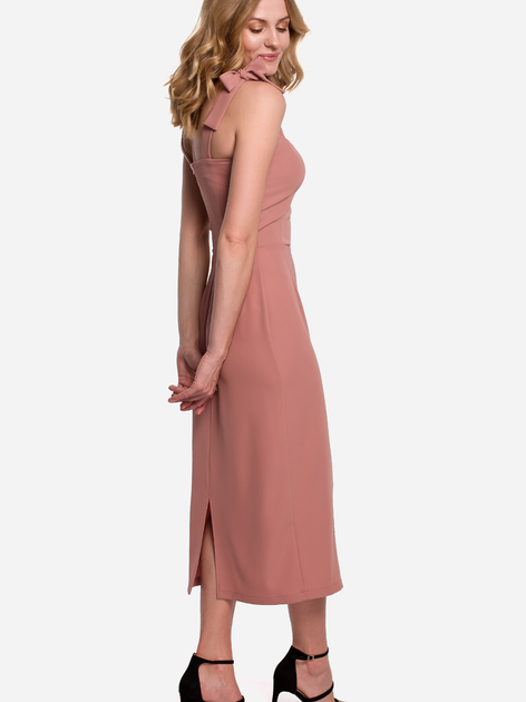 Плаття міді літнє жіноче Makover K046 L Рожеве (5903068480119) - зображення 2
