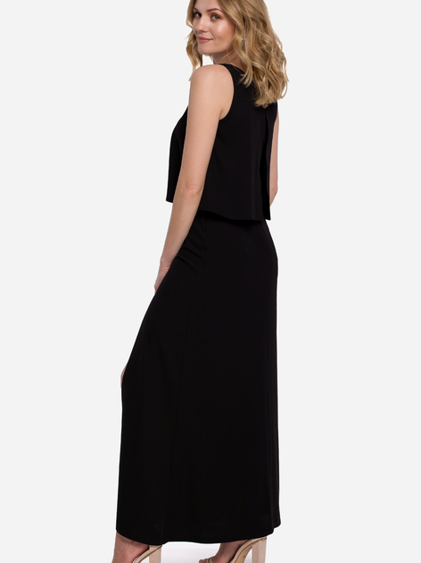 Плаття довге літнє жіноче Makover K048 XL Чорне (5903068480461) - зображення 2